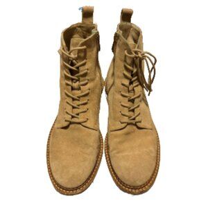 Vince Camel Lace-Up Combat Boots (w/ zipper) - Size 6
